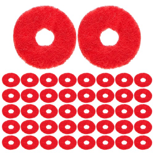 Red felt piano tuning washers - red,